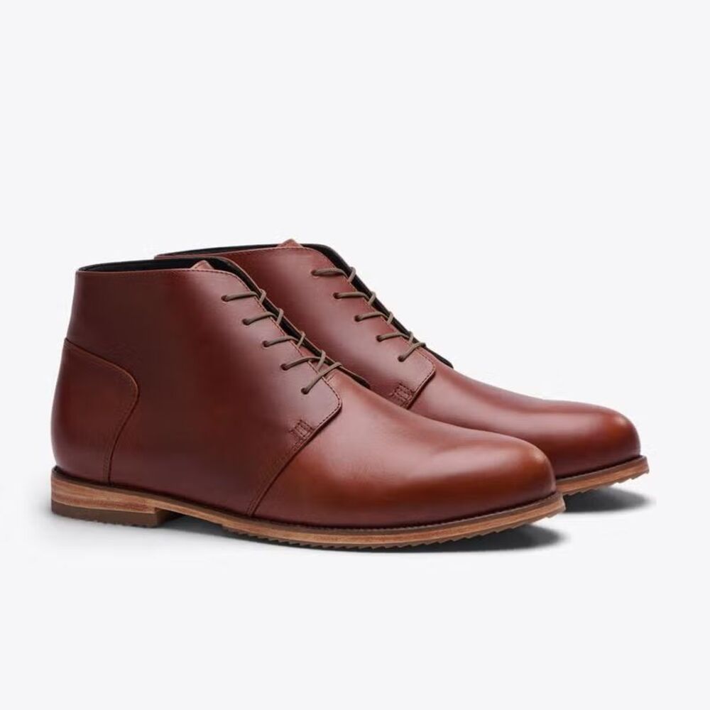 Nisolo‎ Everyday Chukka Boot BRANDY Leather Upper Leather Sole Men's 9.5 NIB